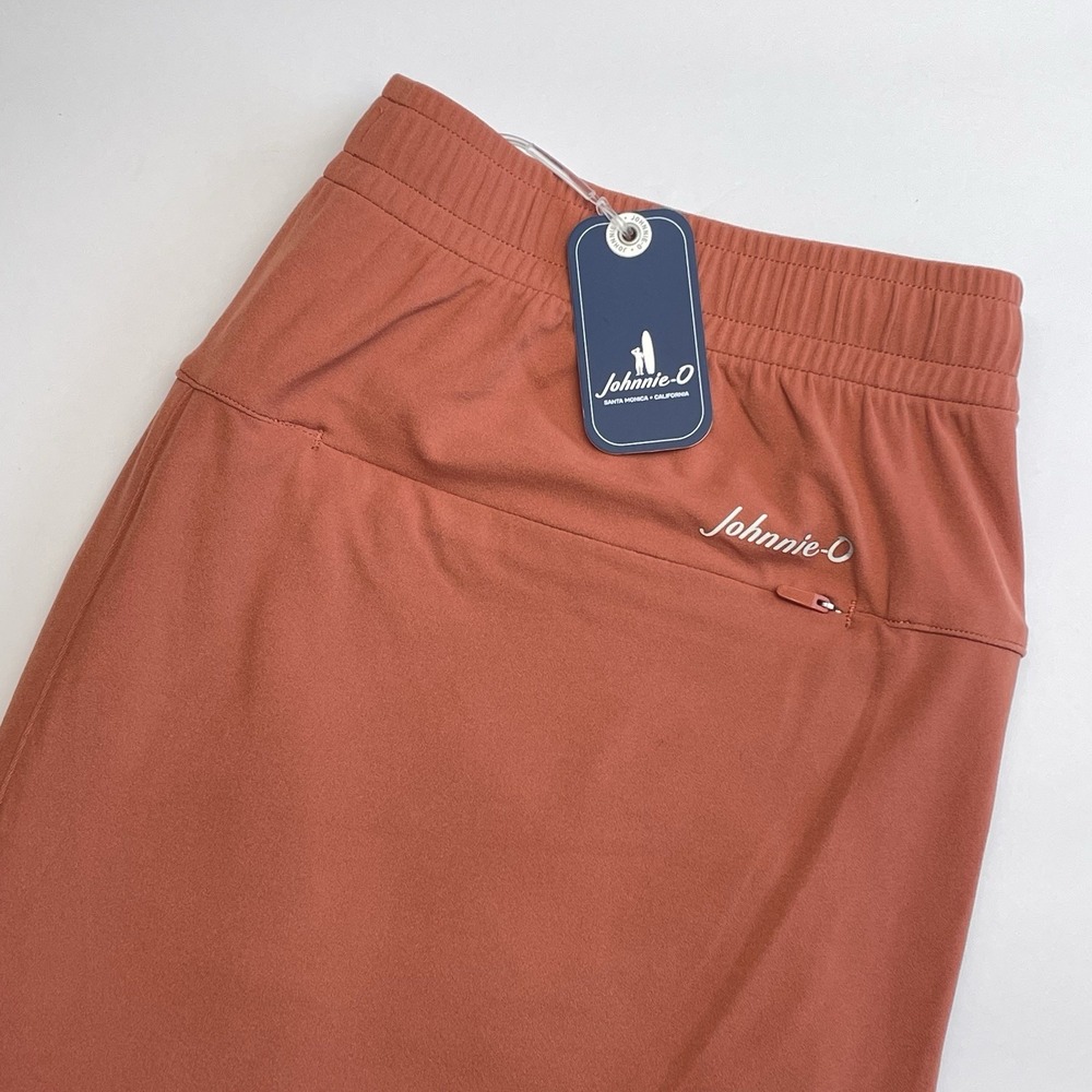 NEW Johnnie-O Rocke Performance Shorts Mens Small Rossa Red Stretch Nylon Blend